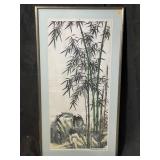 This traditional Chinese ink wash, painting