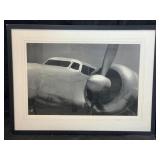 This framed artwork appears to be a Douglas C 47