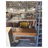 6ft Tall Bakers Rack with Wood Shelves - Metal