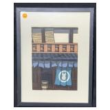 This is a Japanese wood block print by