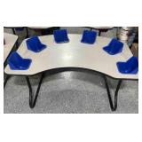 6ft Wide Kids Bucket Seating Table for 6 Small