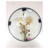 Pressed Flower Glass Art 13in Diameter