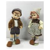 Very cute matching ceramic dolls with hand,