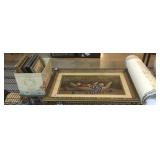 Framed prints and loose prints, approx 32in long