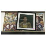 The Voice framed LP print and famous people