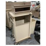 2ft Wide Rolling Housekeeping Cart with Trash Can