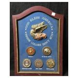 God Bless America Wooden Wall Plaque 27x19