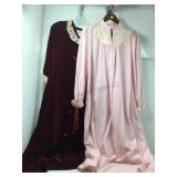 Vtg Velvet & Lace Dressing Gown by Fashions by