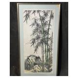 This traditional Chinese ink wash, painting