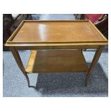 Vtg Wood Tea Tray Style Side Table approx. 2.5ft