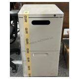 Small Metal 2 Drawer Filing Cabinet no key