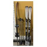 2-Skis and ski poles by Nordica & Volant C.12,
