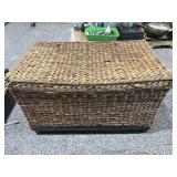 Metal and Wicker Storage Chest - approx. 3ft wide