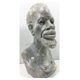 This image shows a handcrafted African soapstone