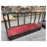 6ft Long Antique Showcase with Shelving Brackets