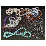 Bag Of Fashion Jewelry Necklaced W/stones & More