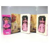 3 NIB Valentine Barbies