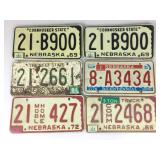 1969 Matched Set And Asstd Vtg Nebraska Metal