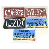 Vtg License Plates. Arizona 1964, Matched Number