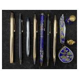 3 Gold-filled Cross Ink Pens, Cloisonne & More