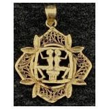 14k Gold Pendant 2.7g