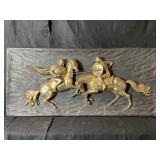 Fiberglass Relief Wall Art Of Jousting Knights.