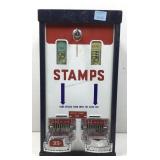Vtg Mechanical Stamp Machine w/ Key.