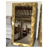 Large Mirror Gold-colored geometric frame