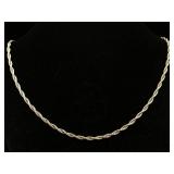 Sterling Silver Chain Necklace, Tw 15.8g, Sz 24in