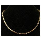 Sterling Silver Tri-colored Necklace, Tw 14.3g,
