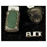 Sterling Silver Ring & Metal Rings With Case,