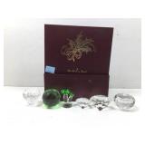 Faceted Glass & Crystal Paperweights. Waterford