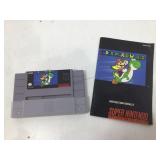 SNES Super Mario World Game with Manual