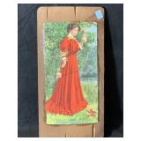 Budweiser Girl Decoupage Wall Art 11.5x23