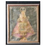 Framed Mother Mary and Christ Child Print On