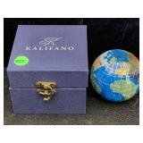 Kalifano Cloisonne Globe W/box, Approx 3in Tall,