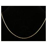 10k Gold Chain Necklace, Tw 1.1g, Missing Clasp,