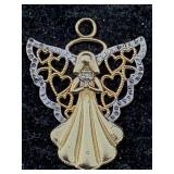 10k Gold Angel Pendant W/diamond, Tw 0.4g, Sz ï¿½in