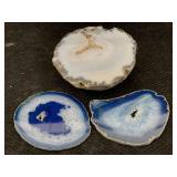 Polished Geode & Small Geode Slices