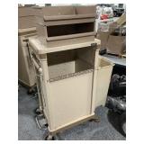 2ft Wide Rolling Housekeeping Cart with Trash Can