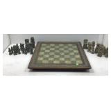 Vtg Aztec Xochipilli Chess Set w/ Cast Resin