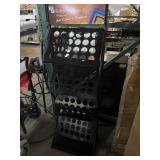 Bullion star adver. Metal rack, approx 19x56x12in