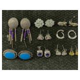 Collection Of Sterling Silver Earrings, Tw 24g