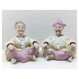 Pair Antique Bisque ï¿½Nodderï¿½ Figurines. Hands &