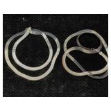 2 Sterling Silver Necklaces, Tw 25.6g, Sz Approx