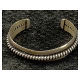 Sterling Silver Signed Ptc Cuff Bracelet, Tw 11.6g
