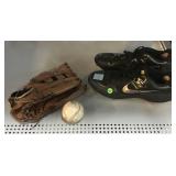 Nike Alpha Black & Gold Cleats Size 12 & Wilson
