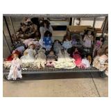 Porcelain Dolls. Tallest Approx 20 inches.