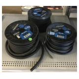 Various Sized Rolls of Ground and Power Cables.