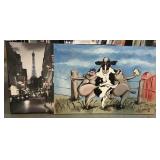 2 Wall Hanging Canvas. 1 Painting On Canvas